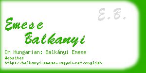 emese balkanyi business card